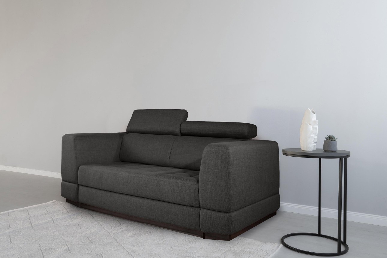 Canapea extensibilă BUTLER 1600, tetiere reglabile, 2170x1120x780 mm, spațiu de dormit 1580x1930 mm.