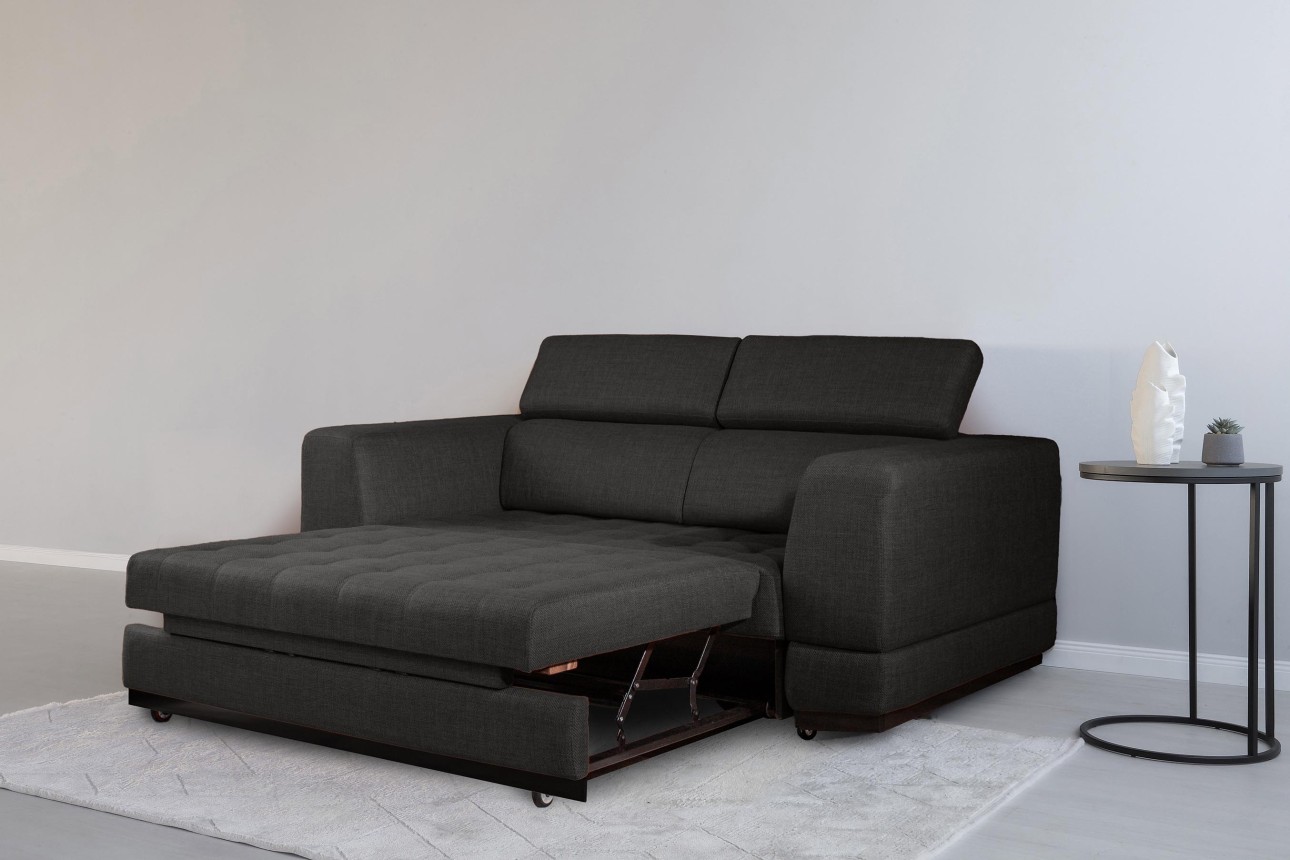 Canapea extensibilă BUTLER 1600, tetiere reglabile, 2170x1120x780 mm, spațiu de dormit 1580x1930 mm.