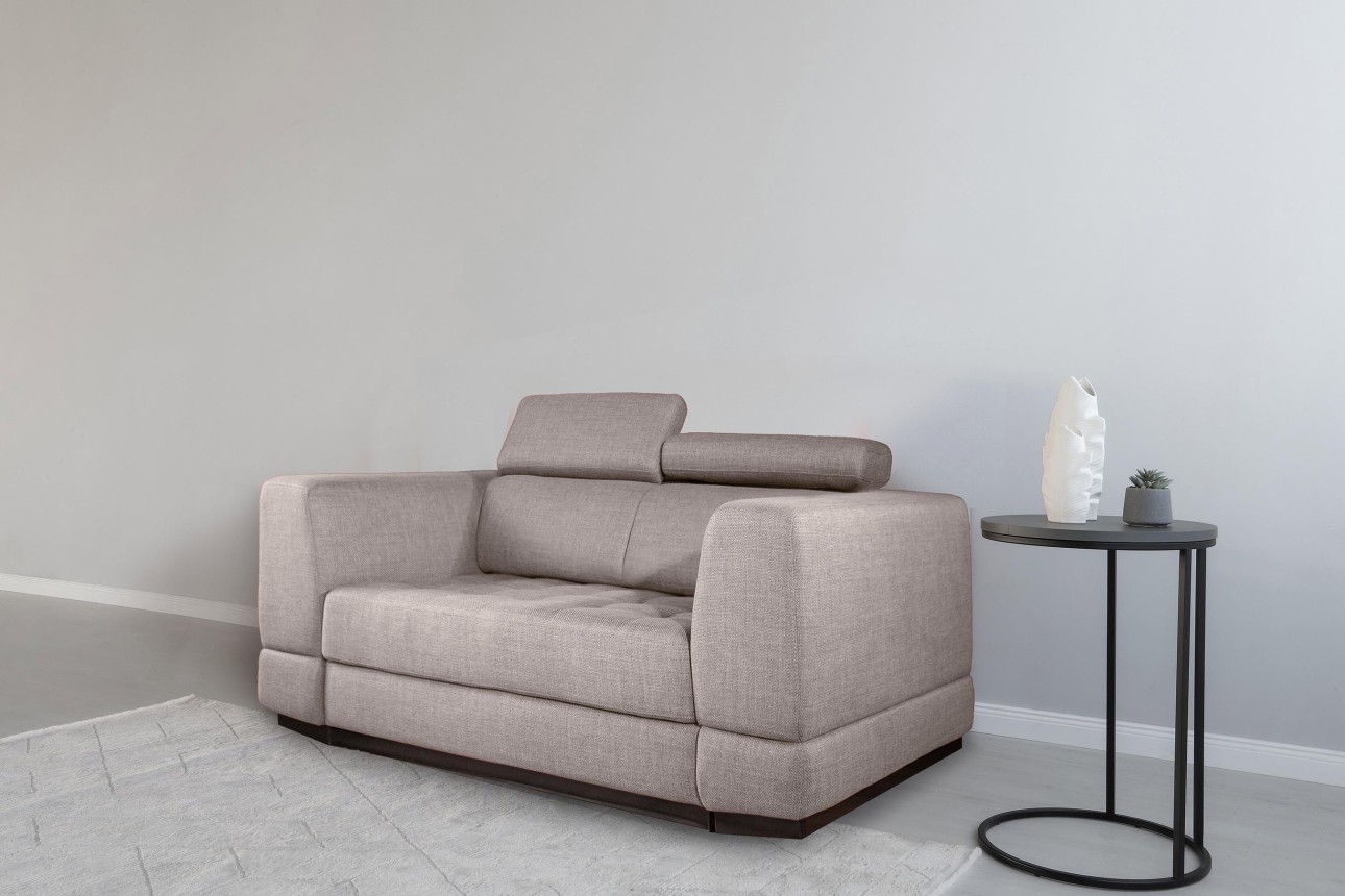 Canapea extensibilă BUTLER 1400, tetiere reglabile, 1960x1120x780 mm, spațiu de dormit 1380x1930 mm.