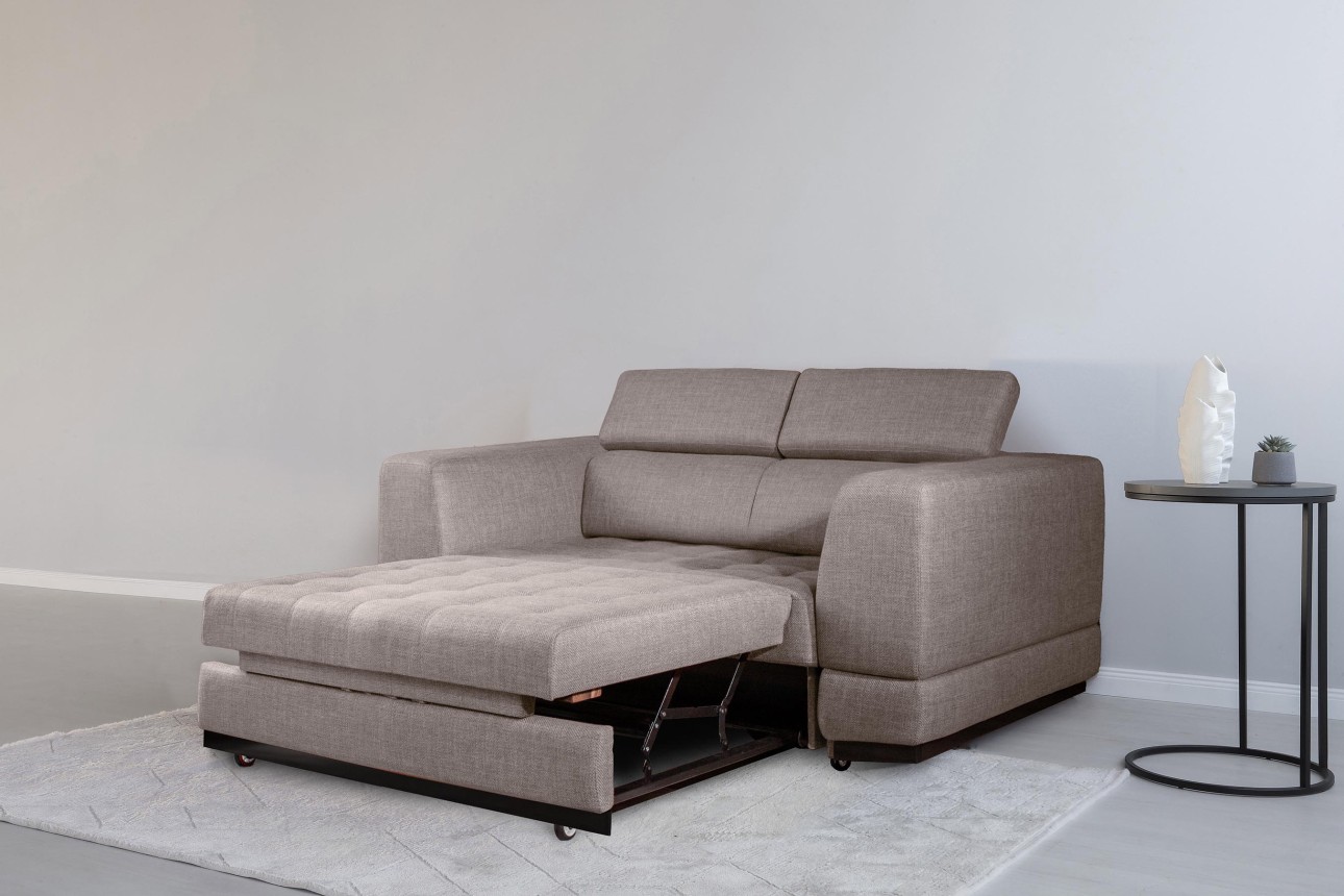 Canapea extensibilă BUTLER 1400, tetiere reglabile, 1960x1120x780 mm, spațiu de dormit 1380x1930 mm.