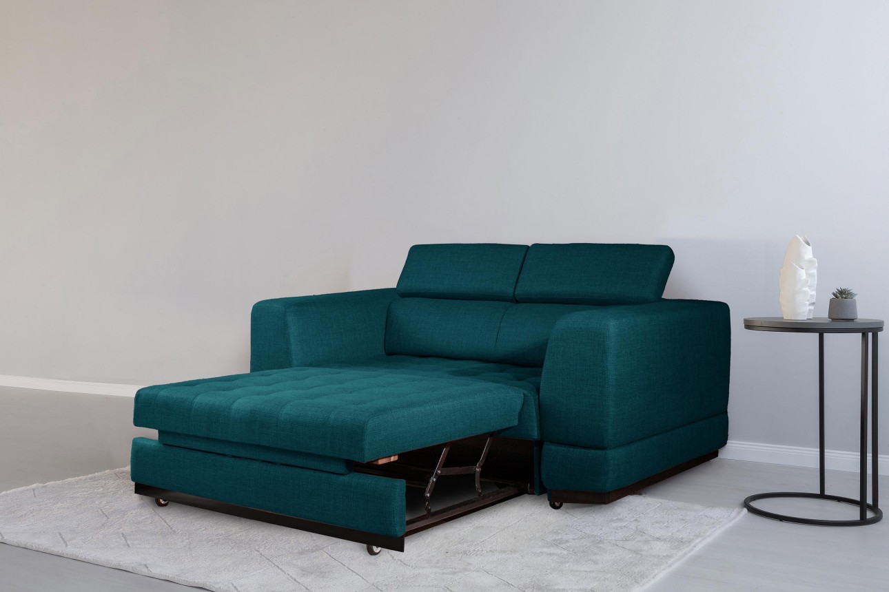 Canapea extensibilă BUTLER 1400, tetiere reglabile, 1960x1120x780 mm, spațiu de dormit 1380x1930 mm.