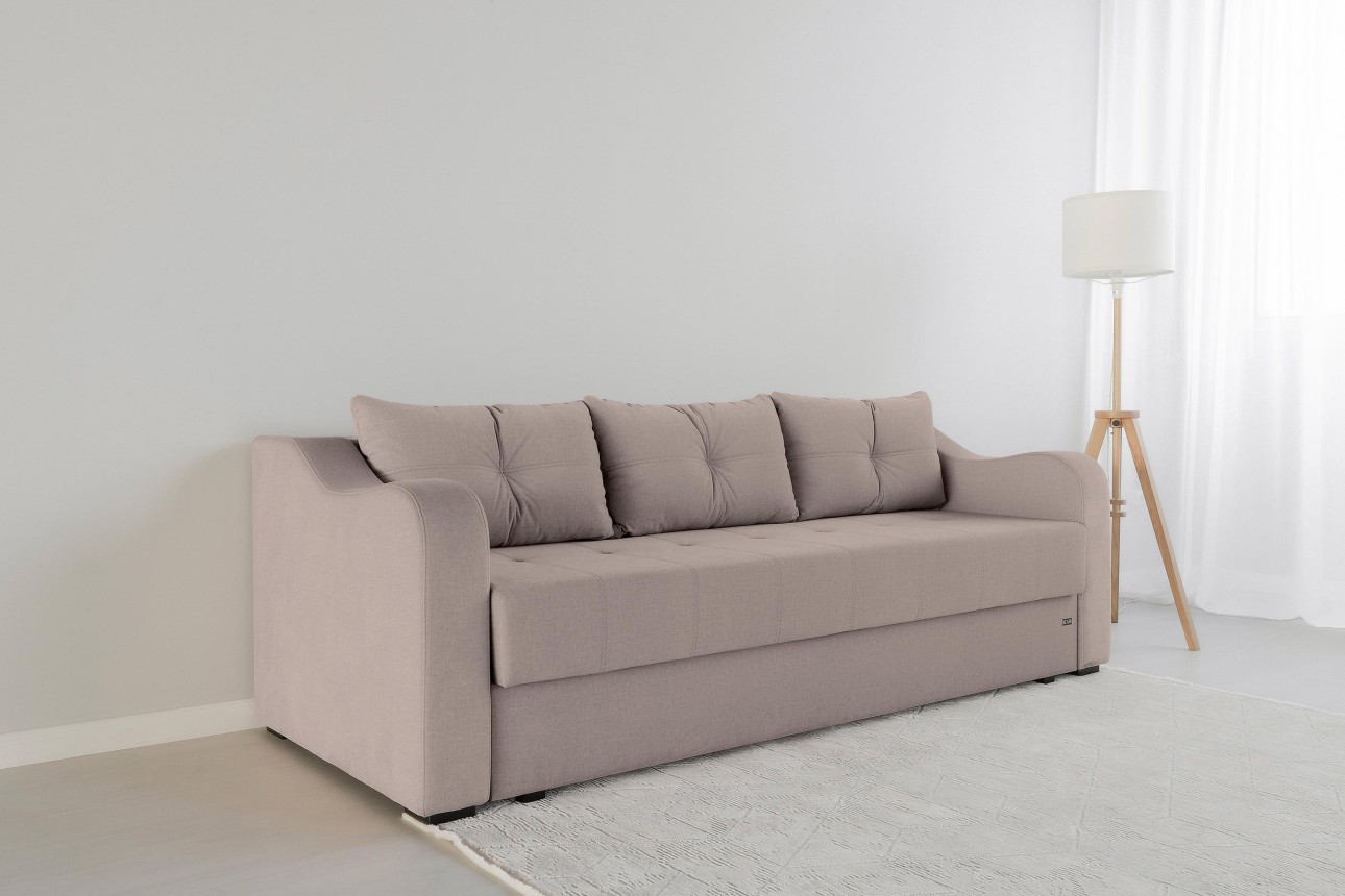 Canapea extensibilă MILANO, cu ladă de depozitare, 2350x1000x800 mm, spațiu de dormit 2020x1450 mm.
