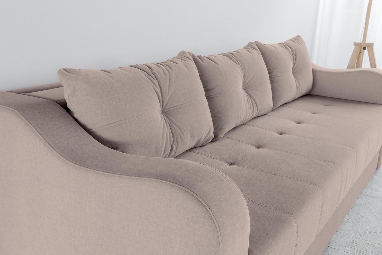 Canapea extensibilă MILANO, cu ladă de depozitare, 2350x1000x800 mm, spațiu de dormit 2020x1450 mm.