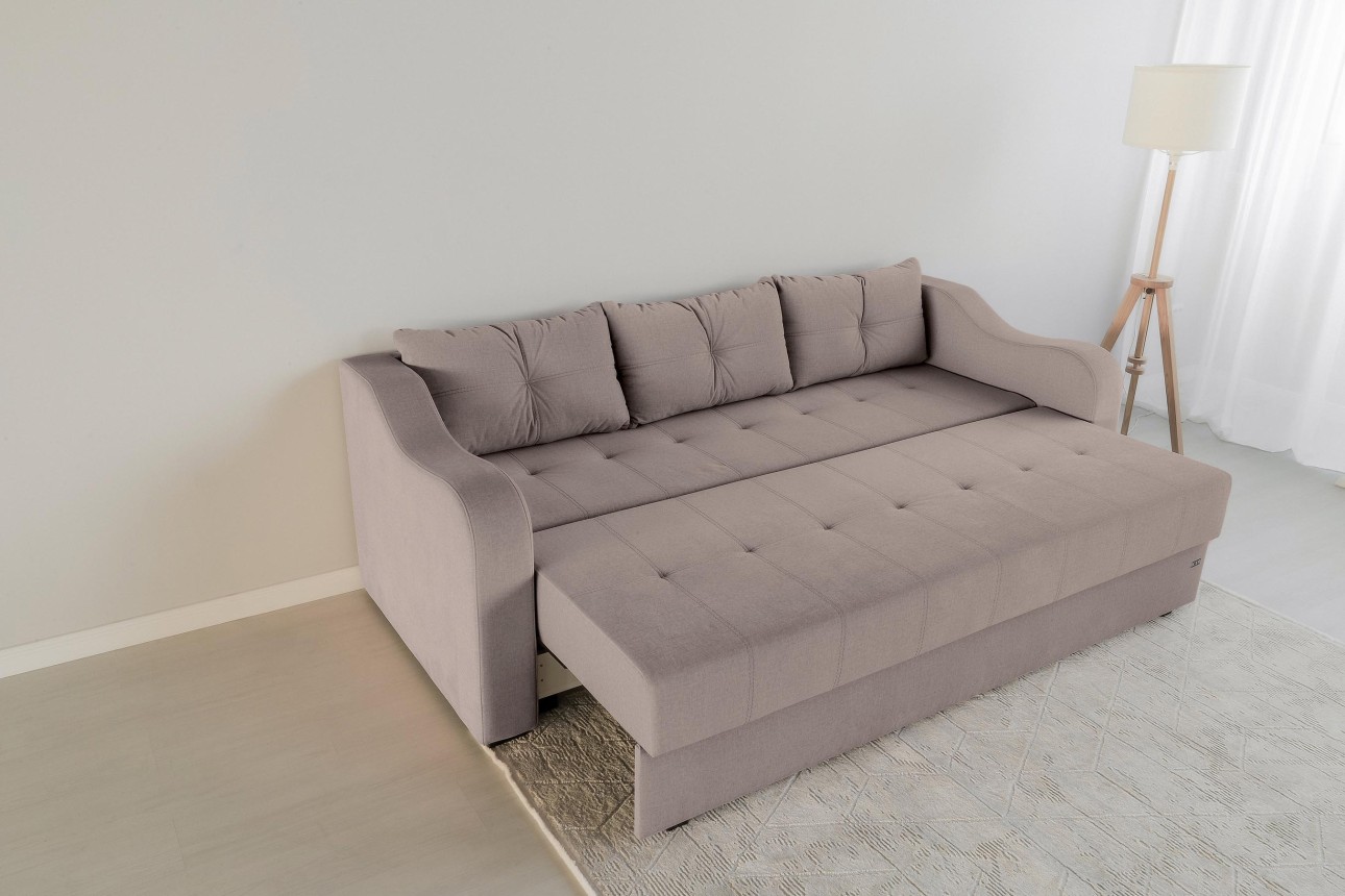 Canapea extensibilă MILANO, cu ladă de depozitare, 2350x1000x800 mm, spațiu de dormit 2020x1450 mm.