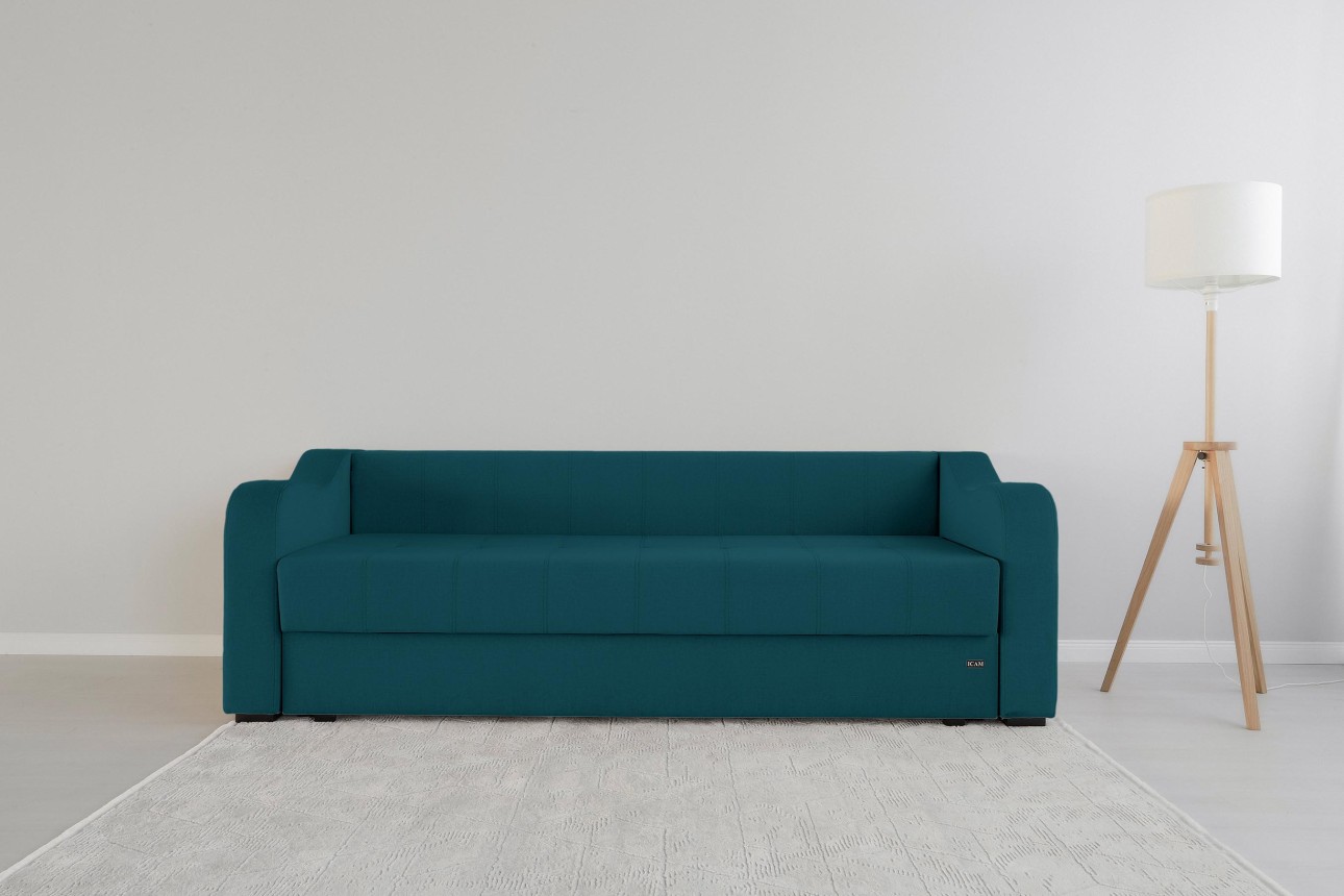 Canapea extensibilă MILANO, cu ladă de depozitare, 2350x1000x800 mm, spațiu de dormit 2020x1450 mm.