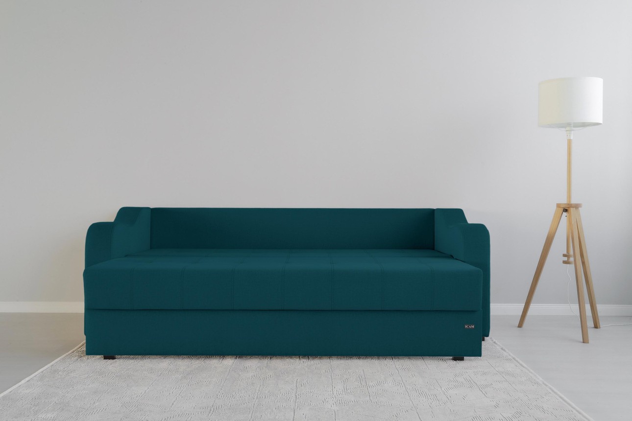 Canapea extensibilă MILANO, cu ladă de depozitare, 2350x1000x800 mm, spațiu de dormit 2020x1450 mm.