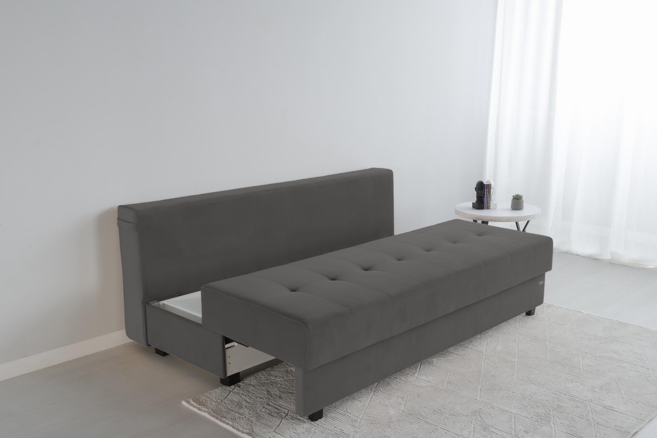 Canapea extensibilă DUBLIN, cu ladă de depozitare, 2000x950x770 mm, spațiu de dormit 2000x1500 mm.