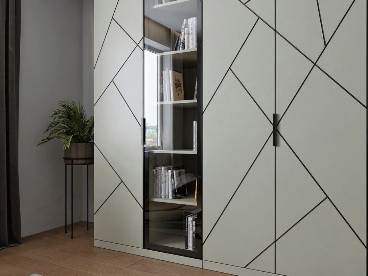 Dulap pentru living MODERN, 6 uși.