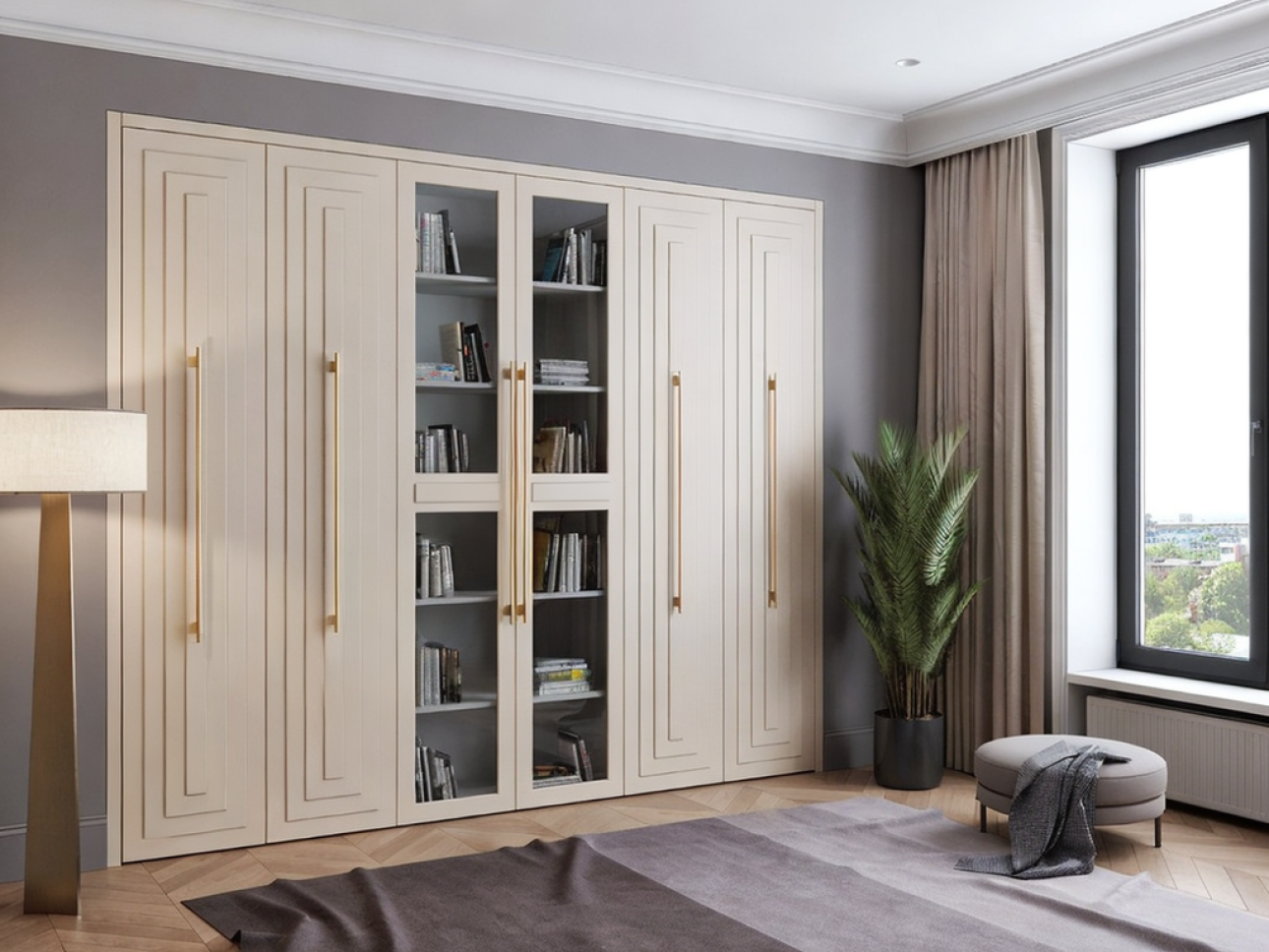 Dulapul pentru living GRACE, 6 uși