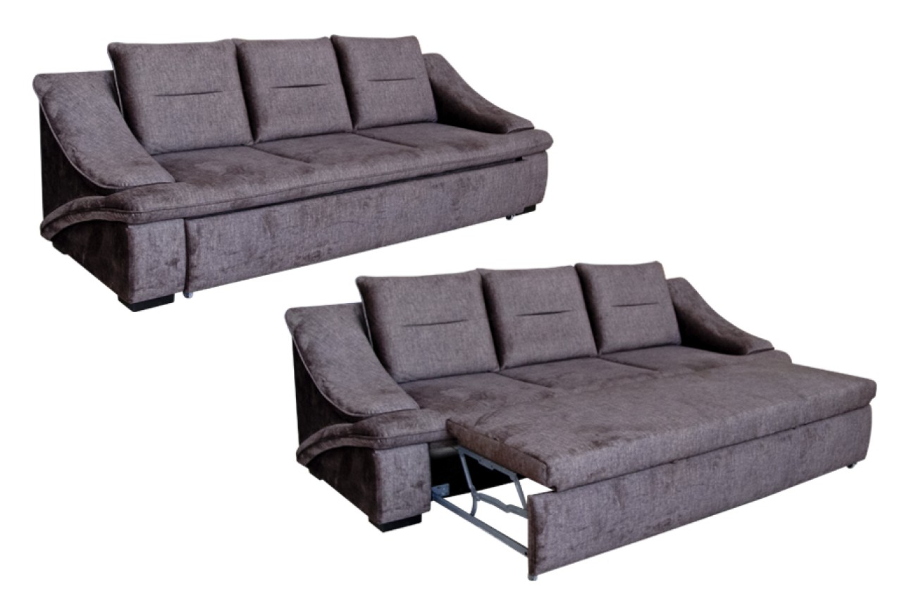 Canapea extensibilă MERIDIANI, 3 locuri, 2530x900x800 mm, spațiu de dormit 1960x1350 mm.