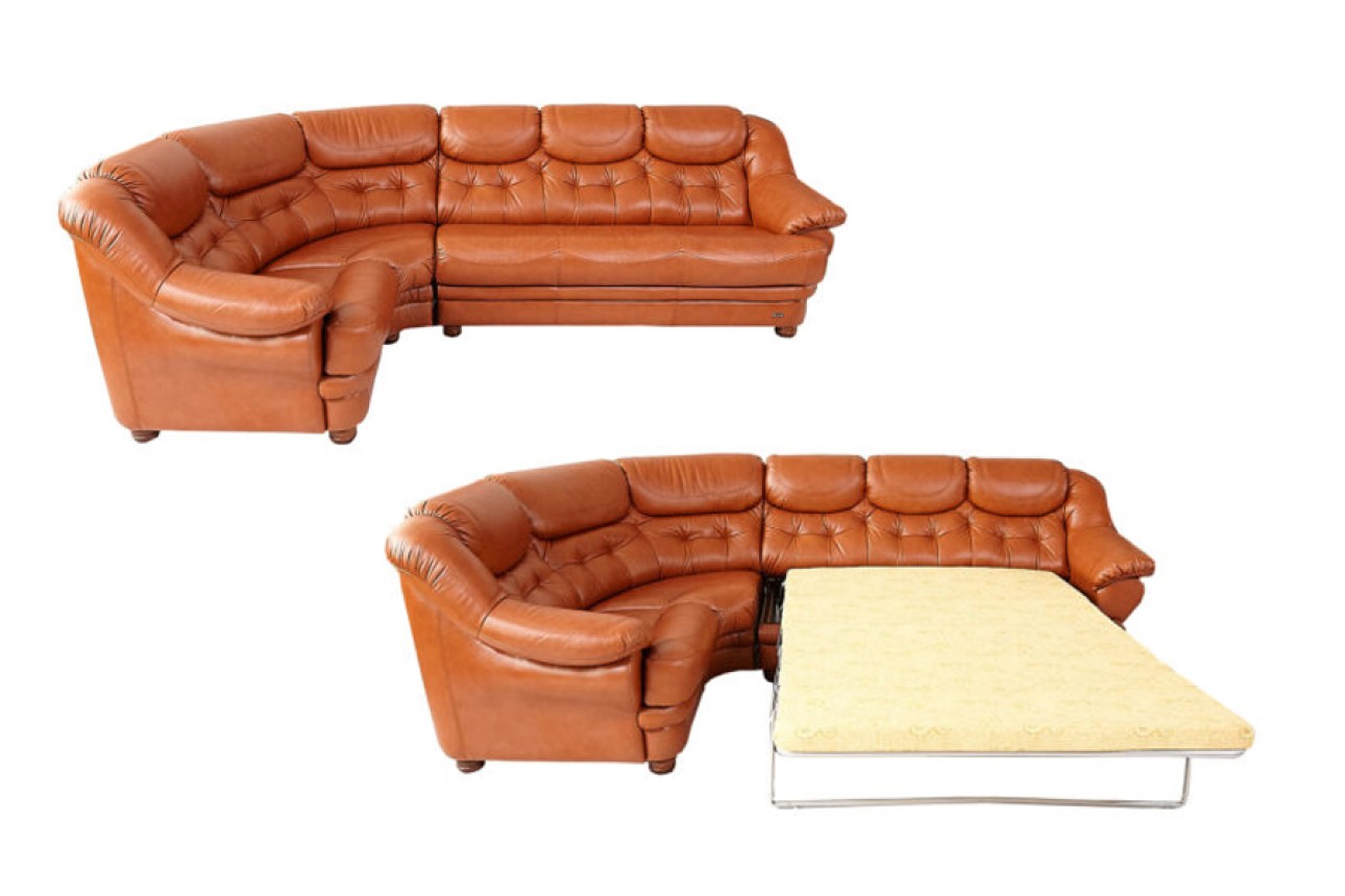 Colțar extensibil Mercédes 3, mecanism de extindere italian, 3000x1950x950 mm, spațiu de dormit 1400x1900 mm.