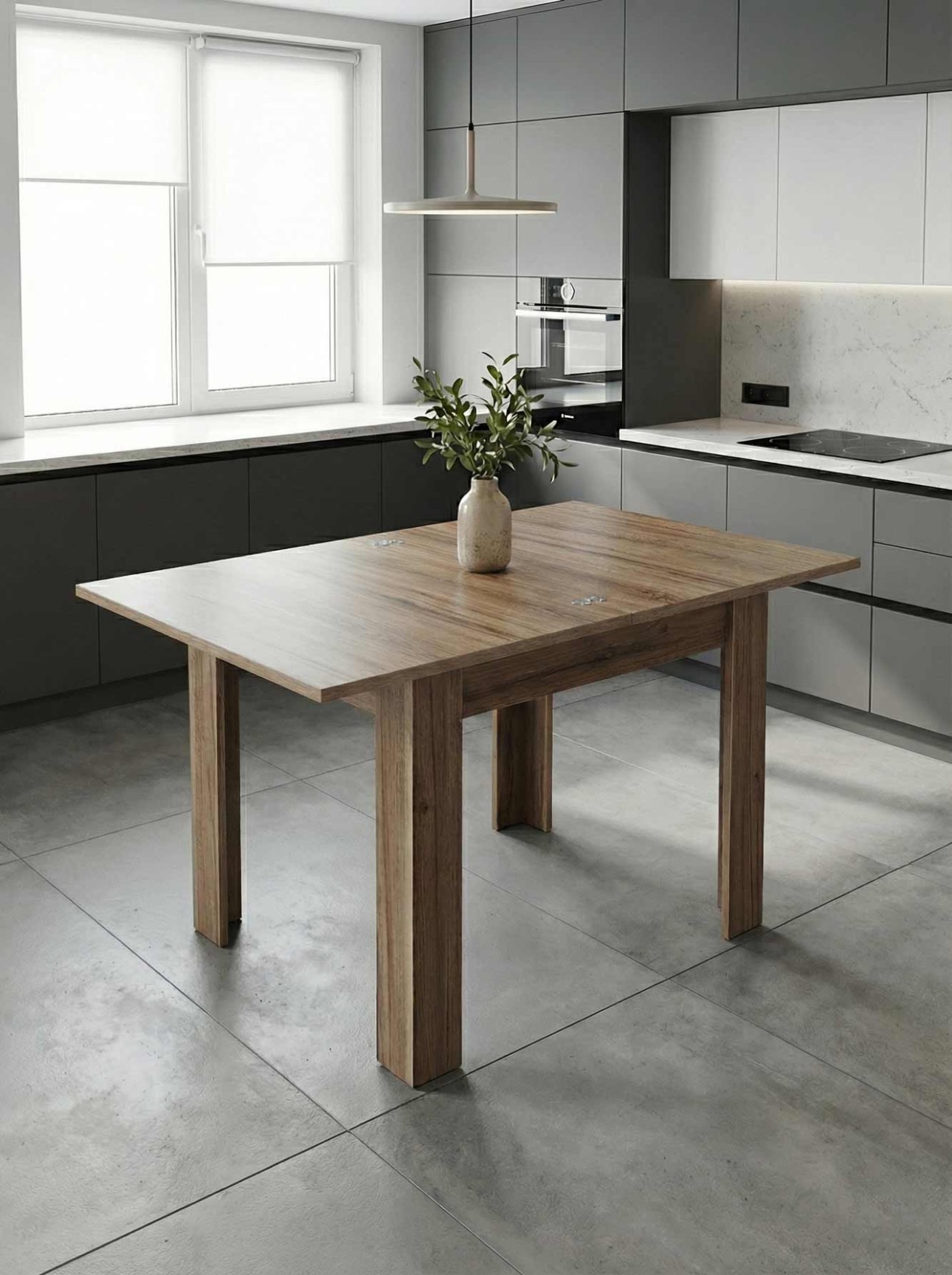 Masă Extensibilă FIORI 600x800/ 1200x800 mm - PAL Melaminat Premium | Mecanism Rotativ