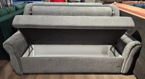 Canapea extensibilă Narcis / lux (1500), cu ladă de depozitare, 1900x1100x1000 mm, spațiu de dormit 1530x1900 mm.