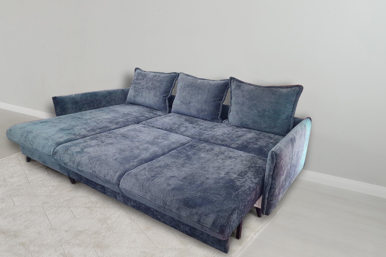 Colțar extensibil Airy, cu ladă de depozitare, 2300x1600x750 mm, spațiu de dormit 1570x2140x750 mm