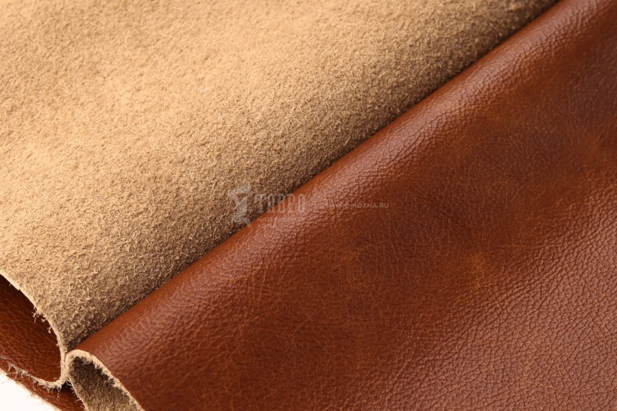 Piele naturală cognac